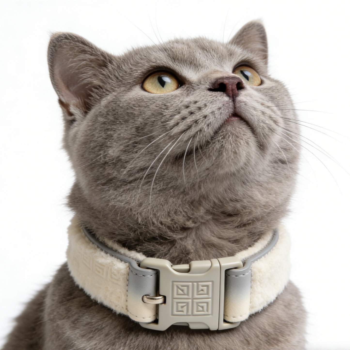 The "Hera Comfort" | Gradient Leather Collar with Plush Fleece Lining