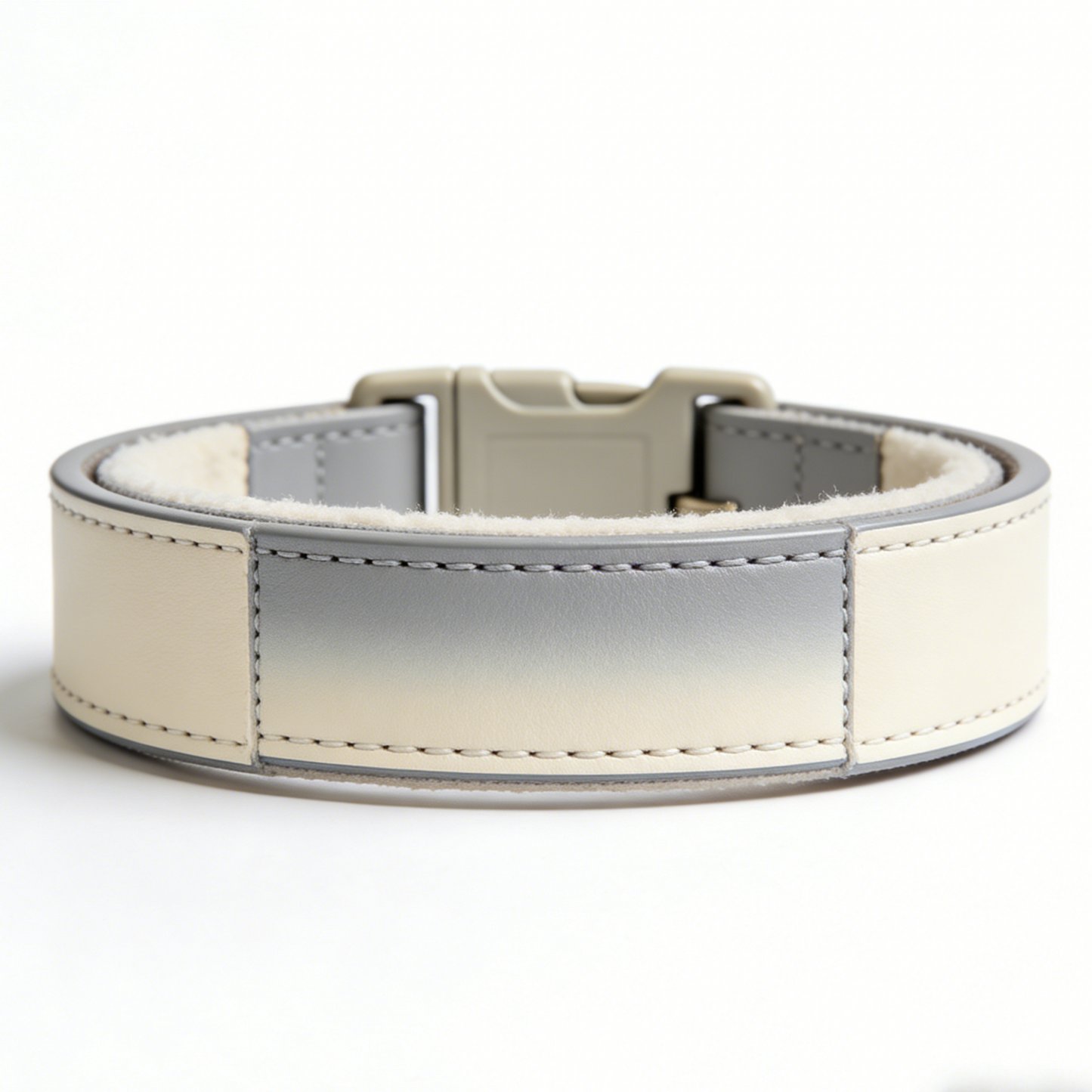 The "Hera Comfort" | Gradient Leather Collar with Plush Fleece Lining